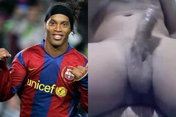 Vídeo do jogador Ronaldinho Gaúcho batendo punheta
