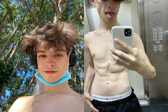 Youtuber João Ricardo de pênis duro na cueca